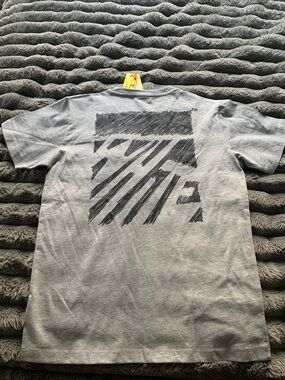 Off-White Kids Short Sleeve Tee with Yellow Tag
